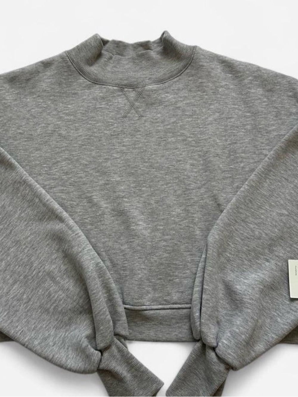 NWT Blogilates Marshmallow Mockneck Sweatshirt Heather Gray M